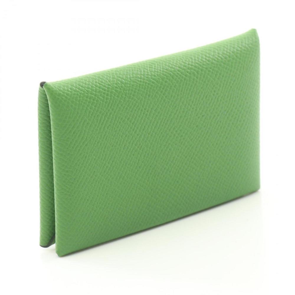 HERMES Green Leather Wallet - Picture 3 of 7